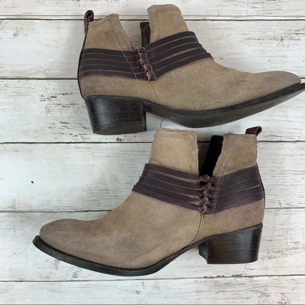 Diba Skiler Dust Brown Suede Leather Ankle Boots - Picture 12 of 13